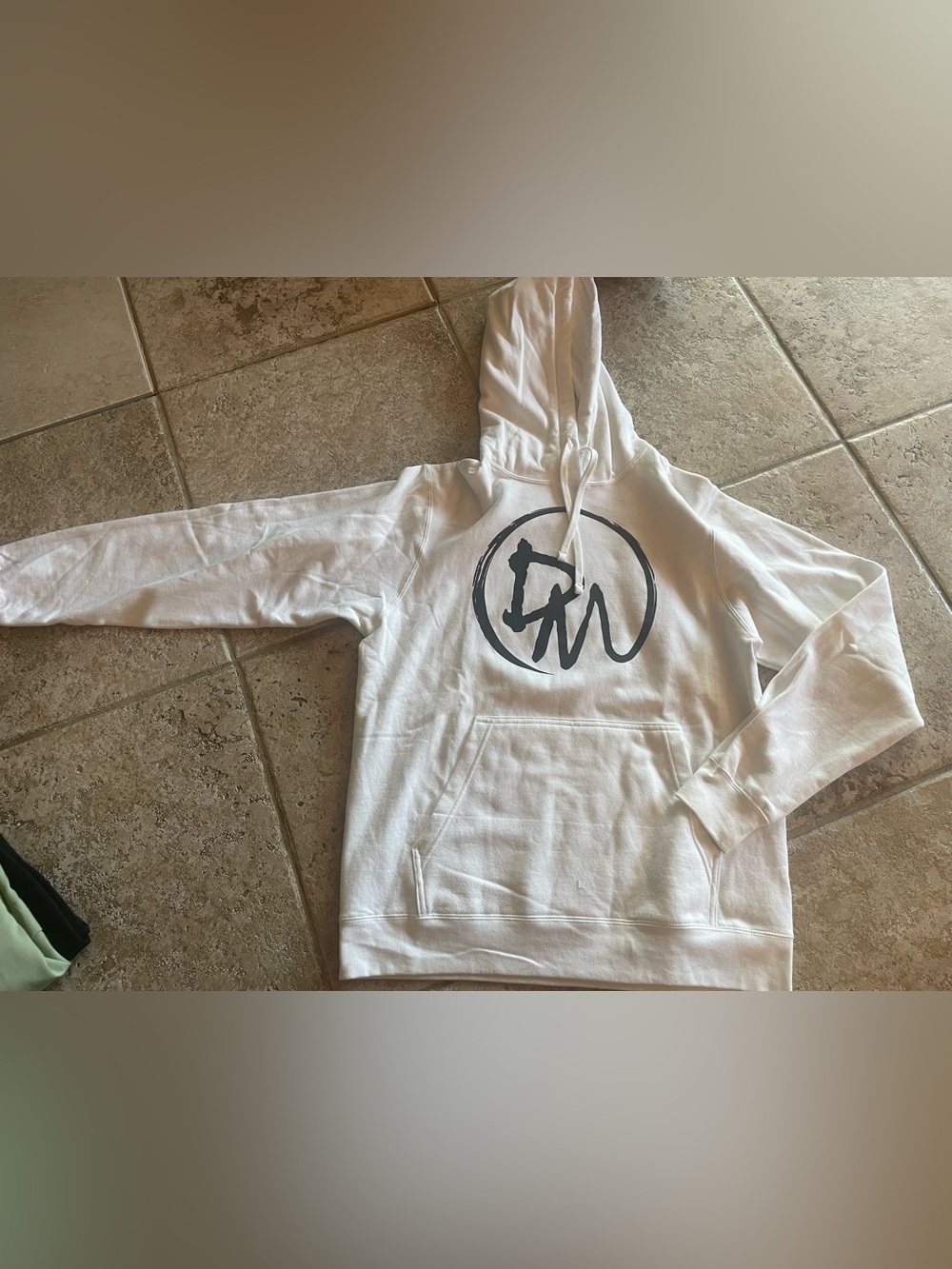 White Graphic Pullover Hoodie - Men